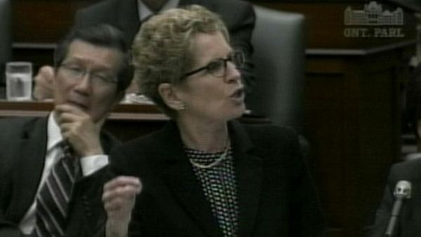 Premier Kathleen Wynne in the legislature during Question Period, June 10, 2013