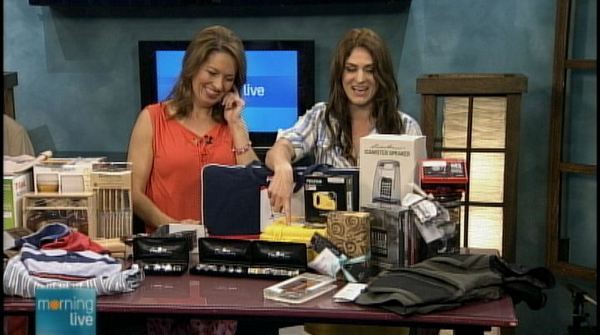 Theresa Quick shows Lesley Stewart some Father's Day gift ideas, Morning Live, June 14, 2013