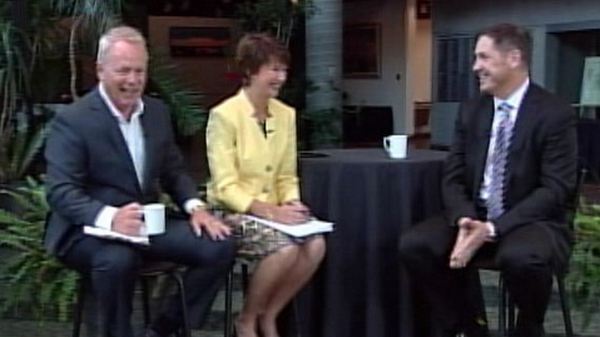 Bob & Annette with CHCH/Channel Zero's VP of sales & marketing, Chris Fuoco, Morning Live, June 18, 2013