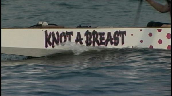 Inside the “Knot A Breast” dragon boat team