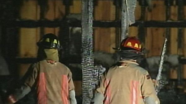 Firefighters at scene of barn blaze in Freelton, July 25, 2013