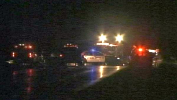 Emergency services attend a fatal crash scene near Binbook; July 26, 2013