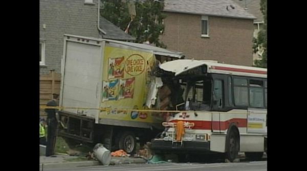 TTC bus crash kills one, injures 12