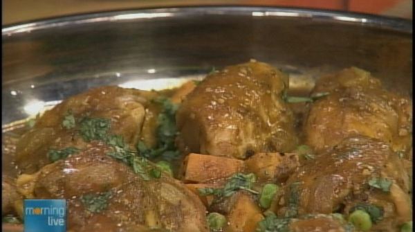 Curried chicken thighs; Morning Live, August 26, 2013