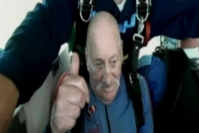 Man goes skydiving for 90th birthday