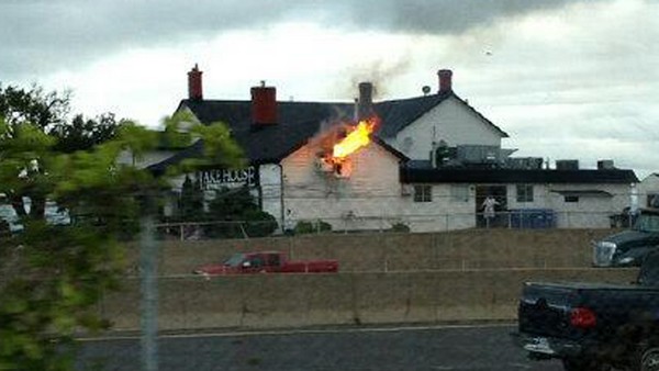 Fire at Lakehouse restaurant in Vineland, Sept 13, 2013; photo by Tim Hickton