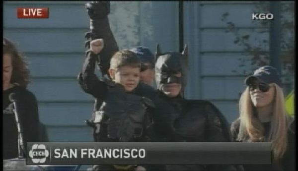 Bat kid gets his wish