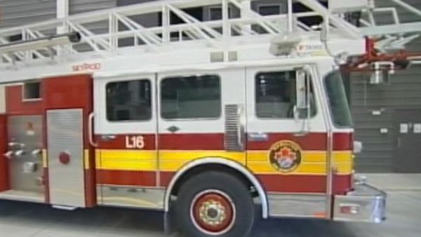 The retired Hamilton ladder truck donated to Lac-Megantic, Quebec, November 20, 2013