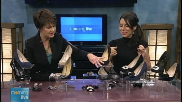 Annette Hamm with Patricia Macri of Shoelery; Morning Live, November 21, 2013
