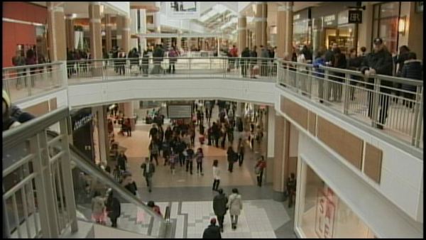 Shoppers at Mapleview Centre in Burlington; December 26, 2013