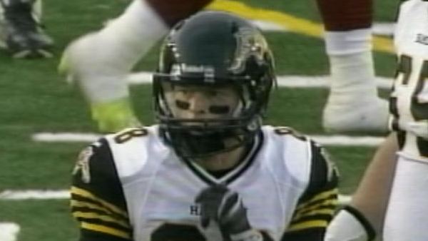 Dave Stala during his days with the Hamilton Tiger-Cats (TSN frame grab)