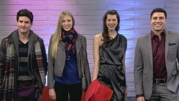 Models wearing fashions chosen by Erica Wark; Morning Live, February 12, 2014