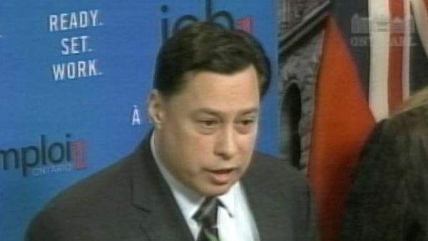 Ontario university & colleges minister Brad Duguid talks about job grant program; Queen's Park, February 20, 2014