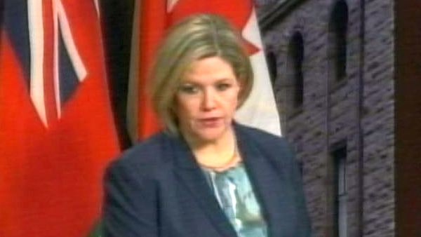 Ontario NDP leader Andrea Horwath is asked why she keeps the Wynne government propped up; Queen's Park, March 5, 2014