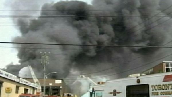 Fire at Toronto mattress factory; March 27, 2014