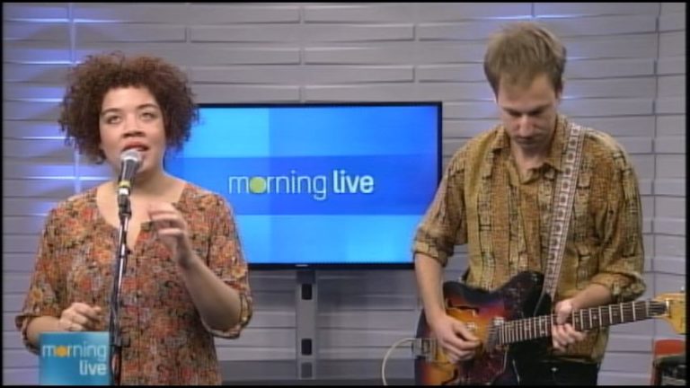 Jasmyn Burke and Morgan Waters of Weaves; Morning Live, April 10, 2014