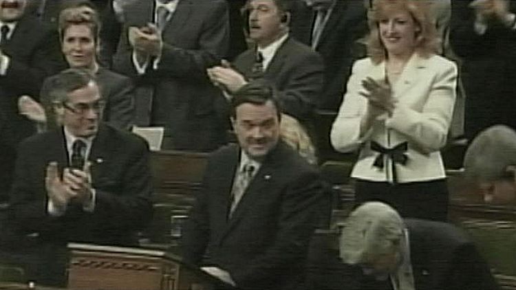 The late Jim Flaherty in the House of Commons (file)