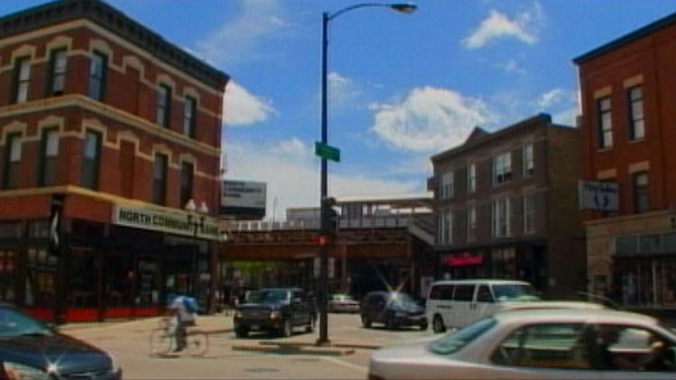 An intersection in Chicago's Bucktown neighbourhood