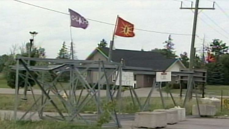 Blockade at the former Douglas Creek Estates; Caledonia, June 24, 2014