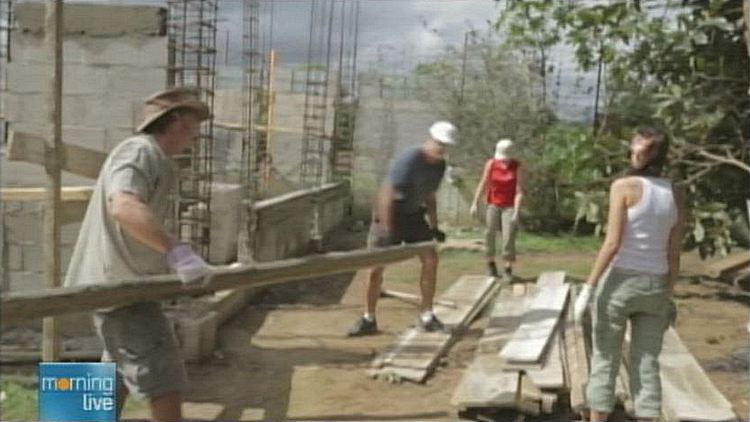 Volunteers build a classroom at Melody School in Guatemala (supplied image)