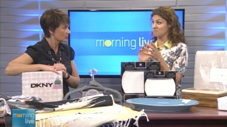 Annette Hamm and Theresa Quick with linen decor suggestions; Morning Live, June 27, 2014