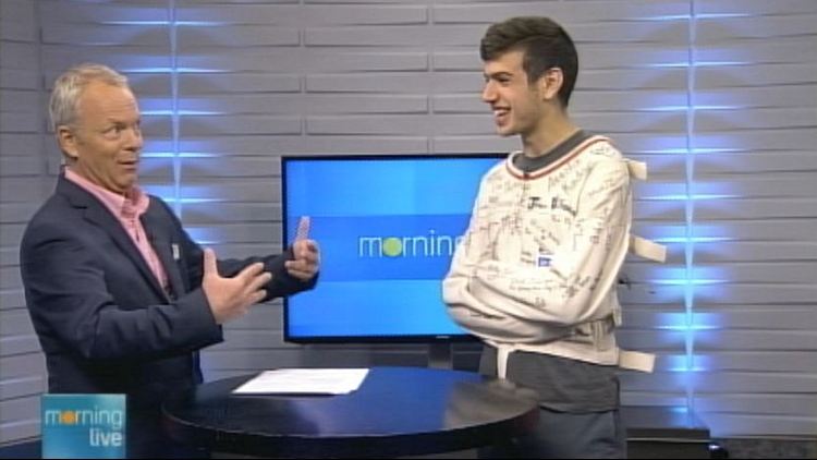 Bob Cowan with magician Mark Correia; Morning Live, July 17, 2014