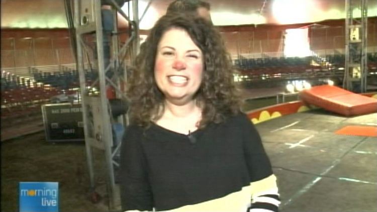 Lori DeAngelis clowns around at the Shrine Circus; Morning Live, July 17, 2014