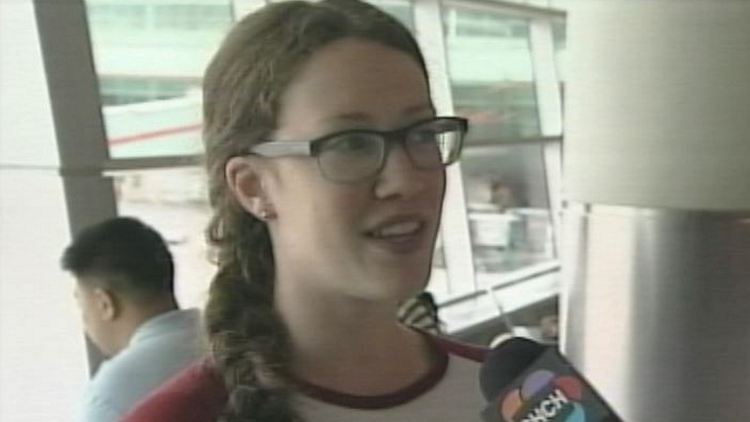 Maya Bordan, who plans to fly to Tel Aviv despite Gaza violence; Pearson Airport, July 23, 2014