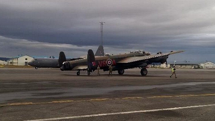 The Lancaster on the ground in England; August 8, 2014