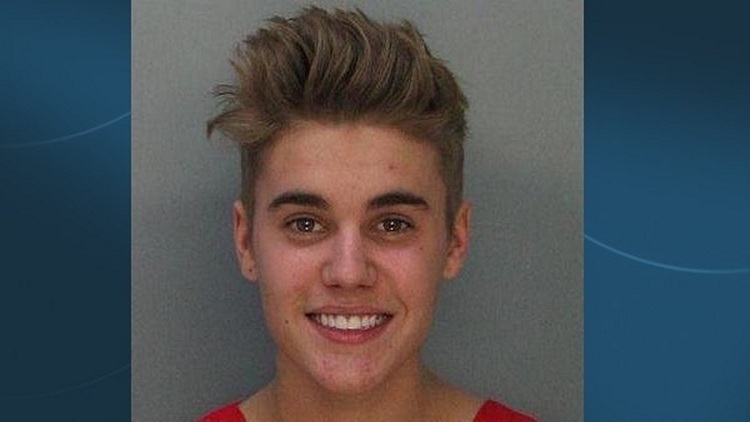 Mug shot of Justin Bieber from Miami Beach Police (file)