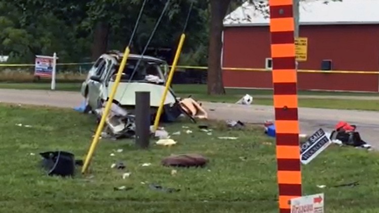 Vehicle involved in a serious collision; Flamborough, August 14, 2014