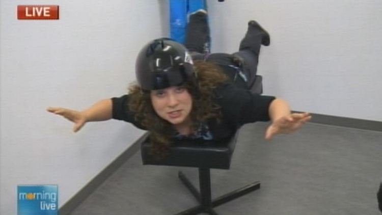 Lori DeAngelis trains for flight at iFly in Oakville; Morning Live, August 21, 2014