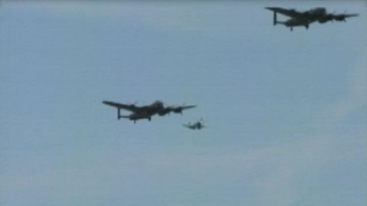 Lancaster flypast in Durham