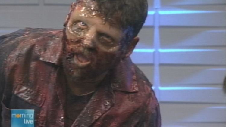 A zombie stops by Morning Live, September 11, 2014