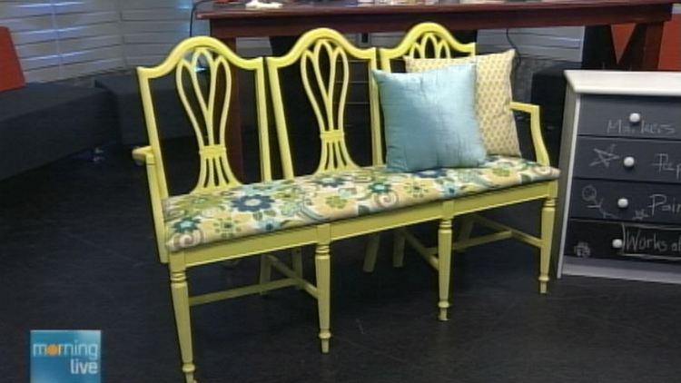 A piece of furniture 'upcycled' or restored by Leigh-Ann Allaire; Morning Live, September 12, 2014