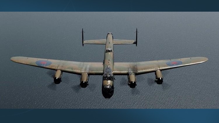 The Lancaster in flight (supplied)