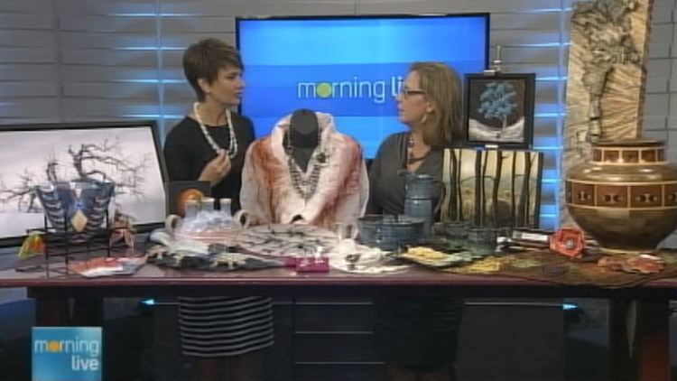 Annette Hamm with artist Kristina Kirkwood; Morning Live, September 30, 2014