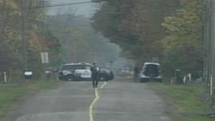 Police at standoff scene; Vineland, October 21, 2014