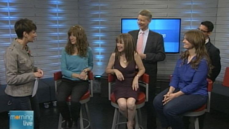 Annette Hamm with Michael Suba of Continental Hair and models; Morning Live, November 5, 2014