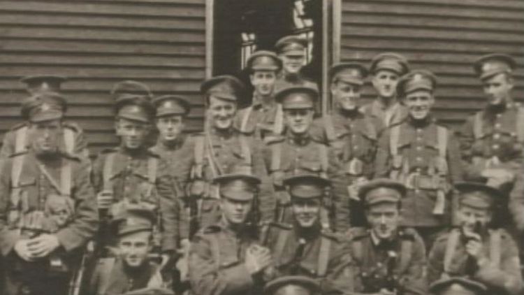 Archival image of soldiers from McMaster University library