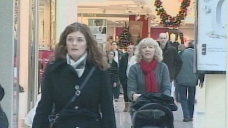 Archival image of Christmas shoppers