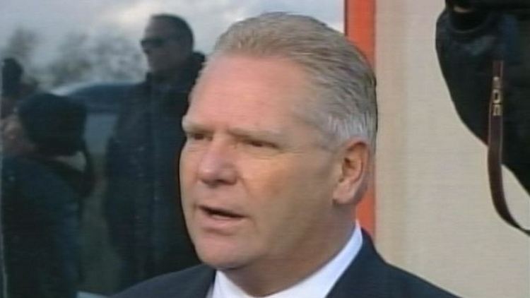 Doug Ford announcing he is taking a break from politics; Toronto, November 27, 2014