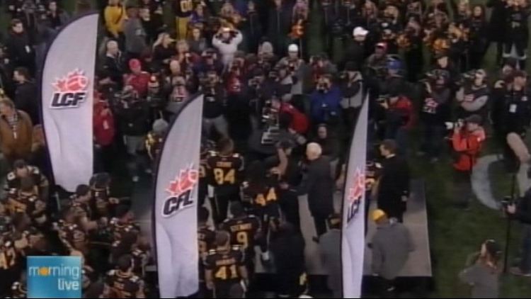 Archival image from the CFL East final at Tim Hortons Stadium; Hamilton, November 23, 2014