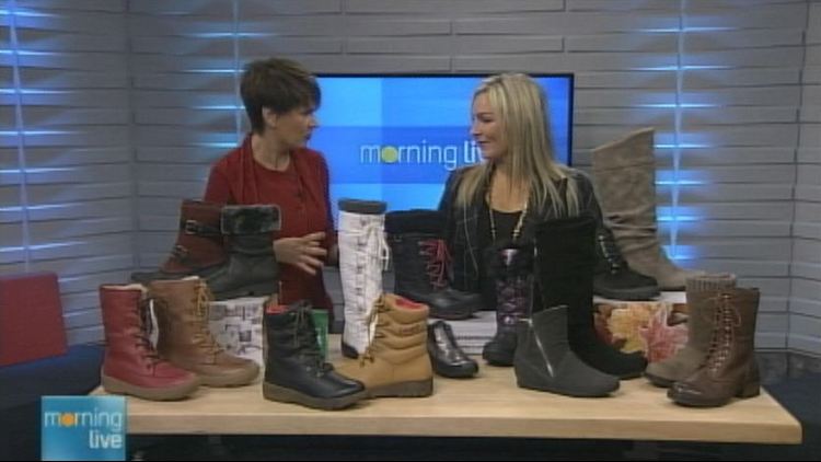 Annette Hamm with Tiffany Casarin of Cougar Boots; Morning Live, December 2, 2014