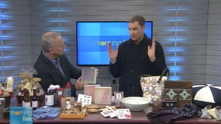 Bob Cowan and Andrew Moyes from the One Of A Kind craft show; Morning Live, December 3, 2014