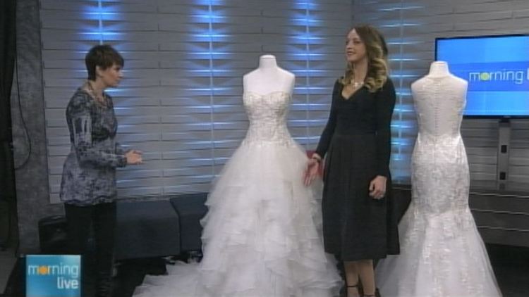 Annette Hamm with Chantelle Prinson of David's Bridal; Morning Live, December 3, 2014