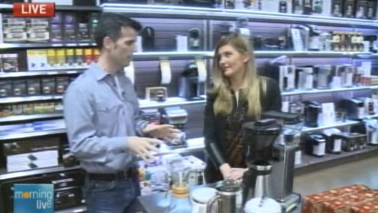 Neil Madden of ECS Coffee with Jaclyn Colville; Morning Live, December 11, 2014