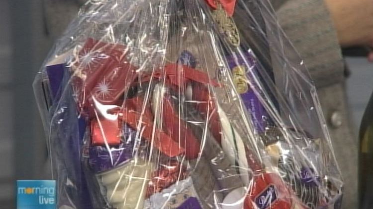 A gift basket from Purdy's Chocolatiers; Morning Live, December 12, 2014