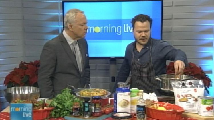 Bob Cowan with Marben executive chef Rob Bragagnolo; Morning Live, December 17, 2014