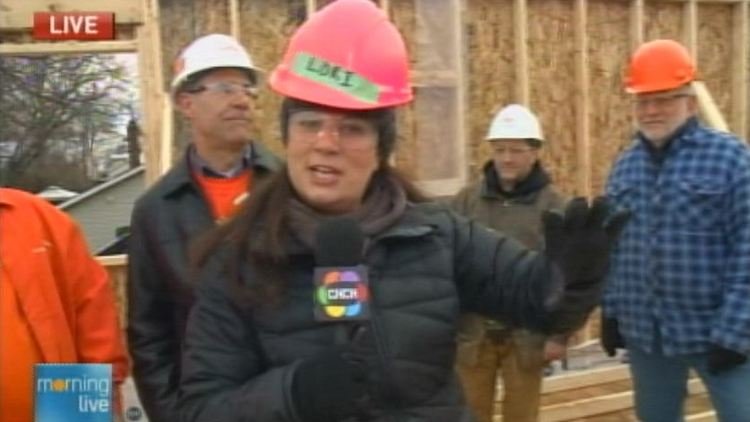 Lori DeAngelis with Habitat for Humanity crew; Morning Live, December 18, 2014